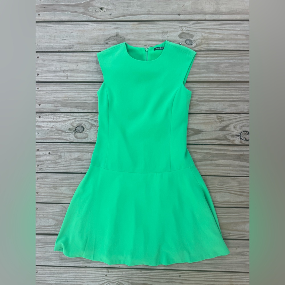 Ralph Lauren Green Drop Waist Dress